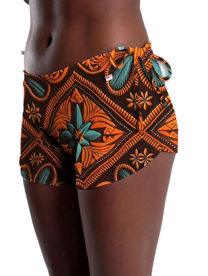 Side String Shorts, Moroccan Tile, Cool Form Light – Shakti Activewear