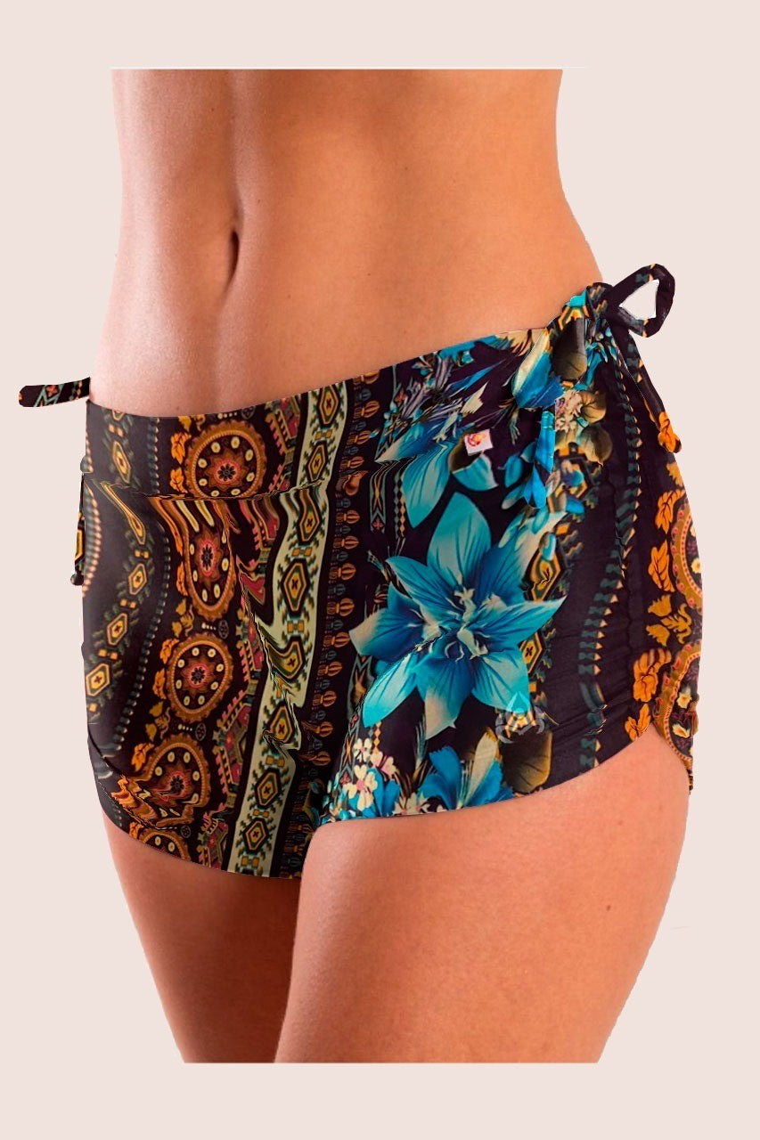 Side String Shorts, Tropical Mandala Bloom, Cool Form Light – Shakti ...