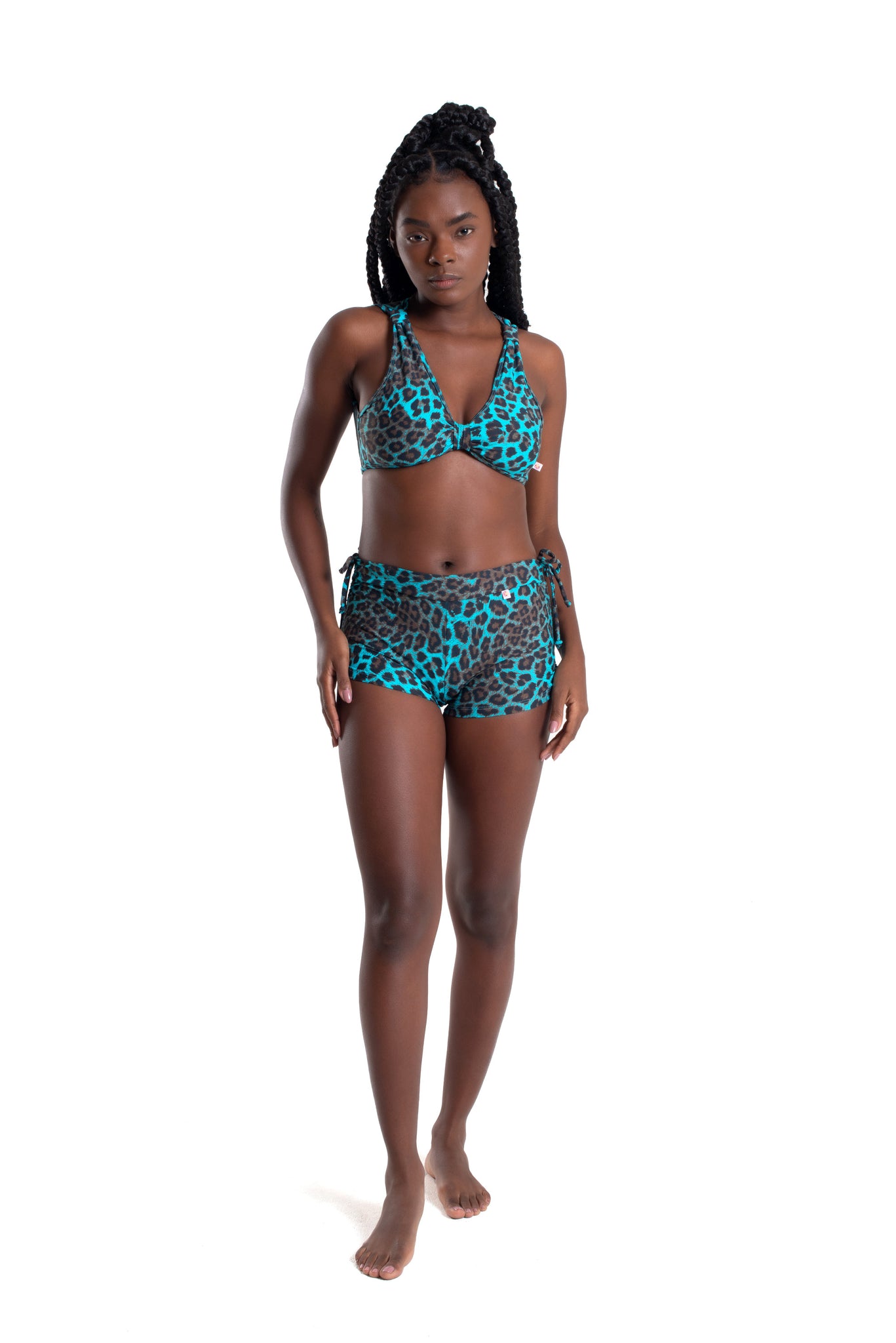 Side String Shorts Ice Leopard, Cool Form Light