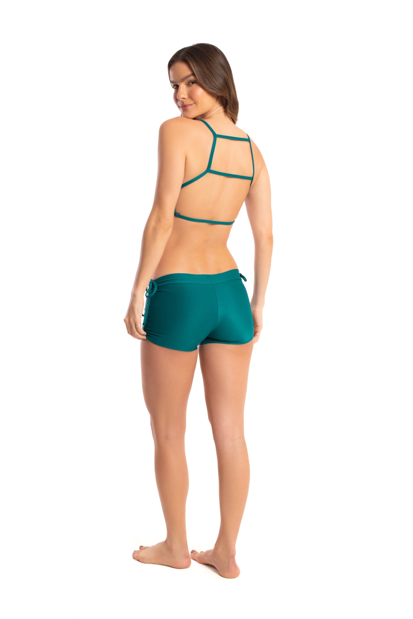 Side String Shorts  Deep Green, Ultra  Cool From Light
