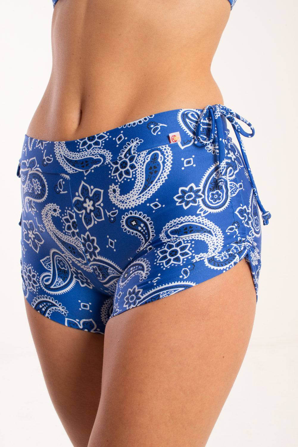 Side String Shorts, Blue Paisley, Cool Form Light