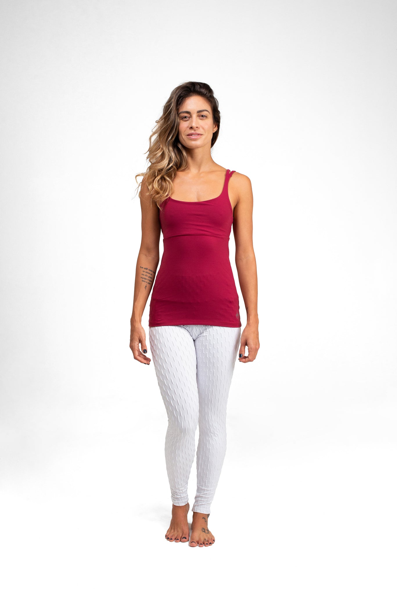 Mid-Rise Legging White Textured Coolform